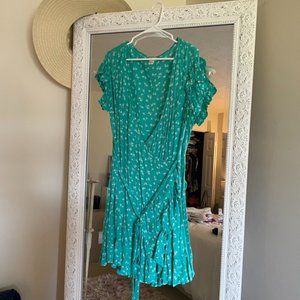 Billabong Floral Wrap Dress - Teal